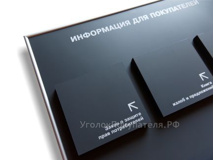 Стенд «Информация для покупателей» с 6-ью карманами